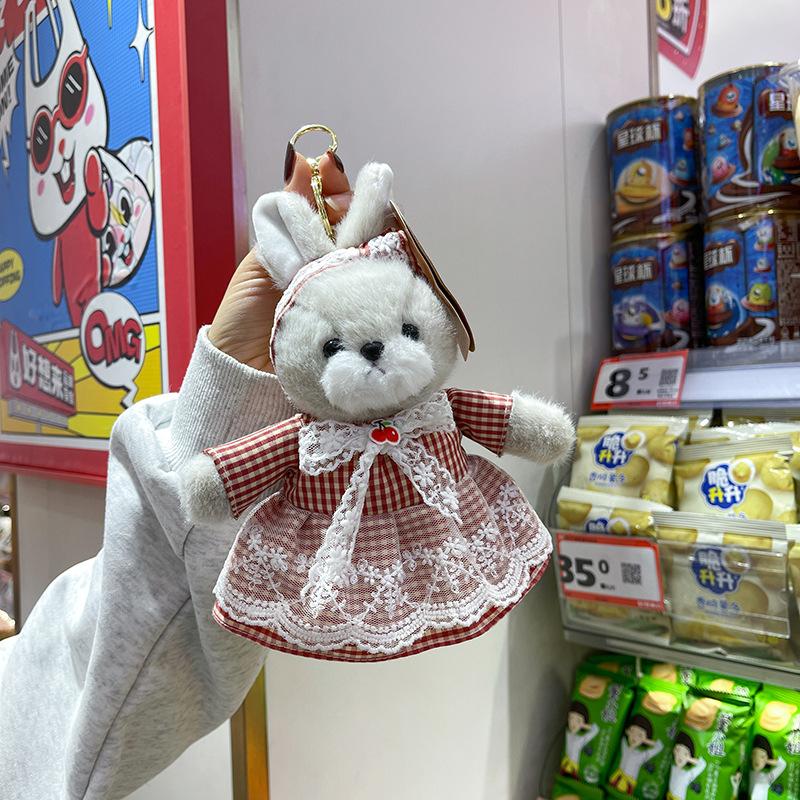 New Lillian series pendant plush toy couple bunny doll bag keychain accessories women