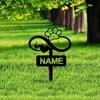 Custom Cat Memorial Garden Stake, Personalized Metal Grave Marker with Heart Paw, Outdoor Pet Loss Sympathy Gift for Garden Yard