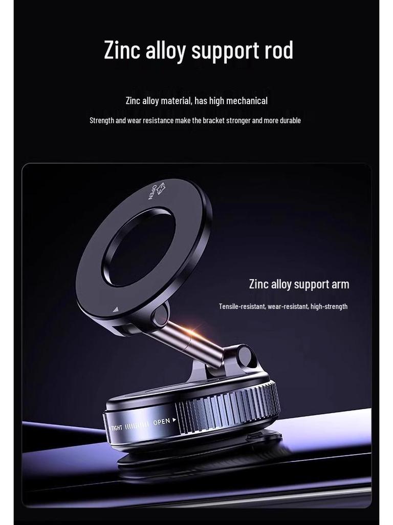 Foldable Suction Cup Car Mount & Magnetic Phone Holder