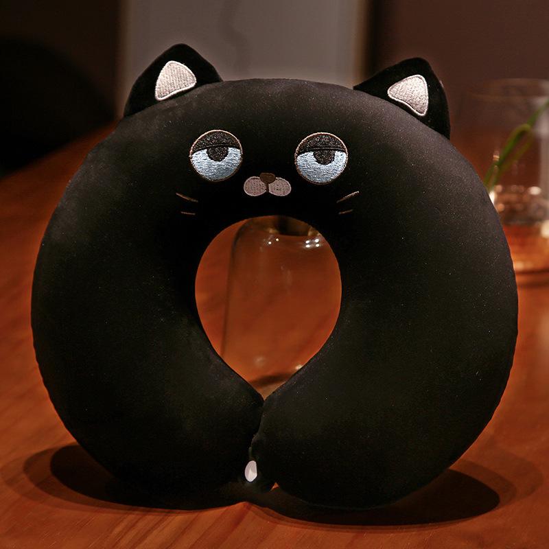 Cartoon U-shaped Pillow Memory Foam Kawaii Embroidery Airplane Travel Pillow Car Neck Pillow Office Nap Neck Pillow
