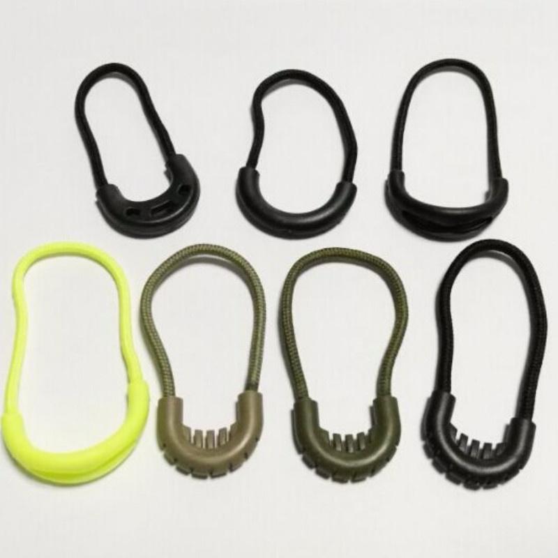 2pcs Zipper Pulls Cord Rope Ends Lock Zip Slider Replacement Fastener Loops For Clothing Bags