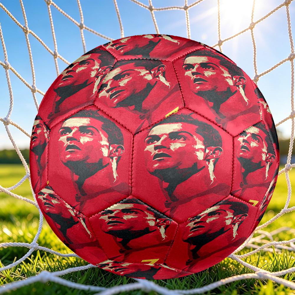 1pc Ronaldos Jersey Glory Soccer Ball Size 5, Suitable for Practice Matches/tournament Training,Lightweight and Durable. Cl70213
