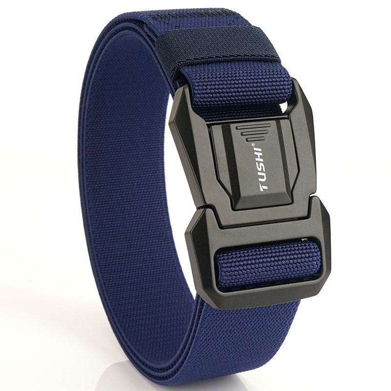 Neuer Pendlergürtel für Herren mit automatischer Schnalle aus Nylon, vielseitiger, dicker Doppelschichtgürtel für die Freizeit im Freien