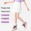 Dívčí plisovaná tenisová sukně v korejském stylu 2024 – Bílá letní sportovní sukně pro velké děti