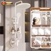 TLXT Cloud White Thermostatic Shower System