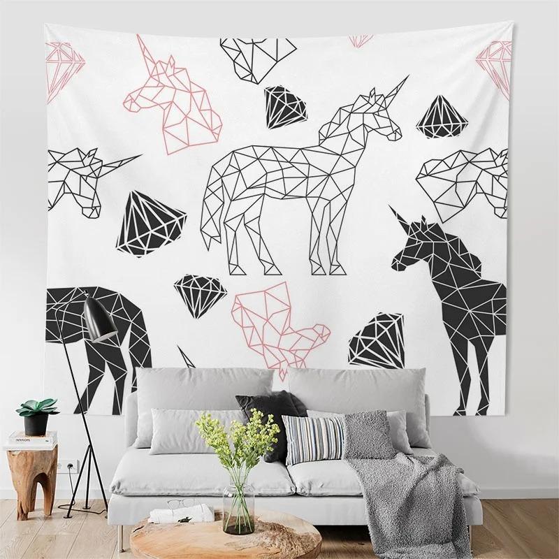 Декоративный гобелен «Звездное небо и единорог» для украшения офиса — фото 5