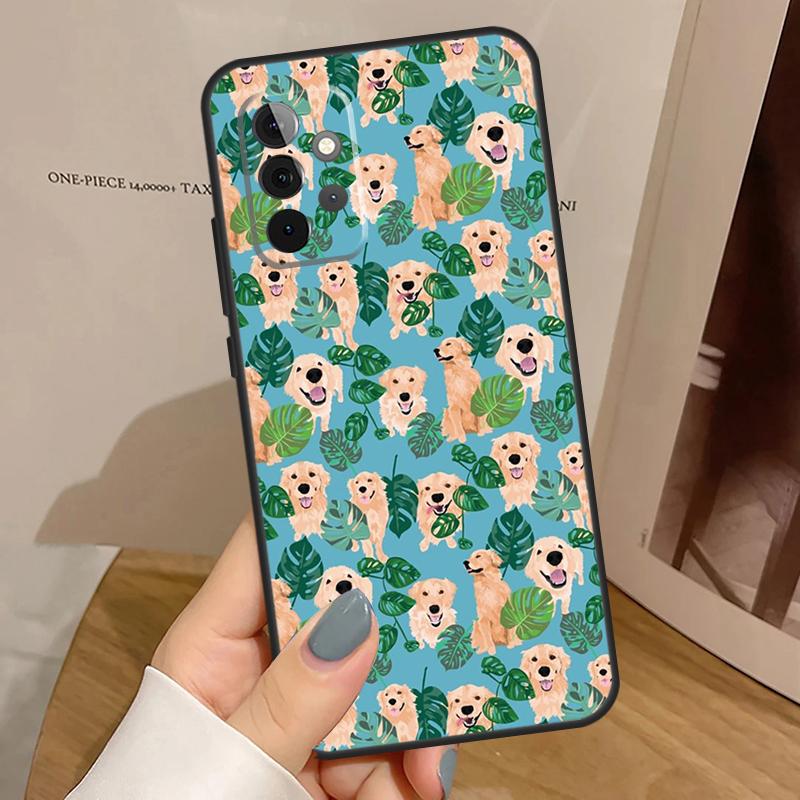 Golden Retriever Dog Case For Samsung Galaxy A15 A16 A17 A26 A36 A56 A55 A35 A52 A32 A12 A53 A33 A13 A14 A34 A54