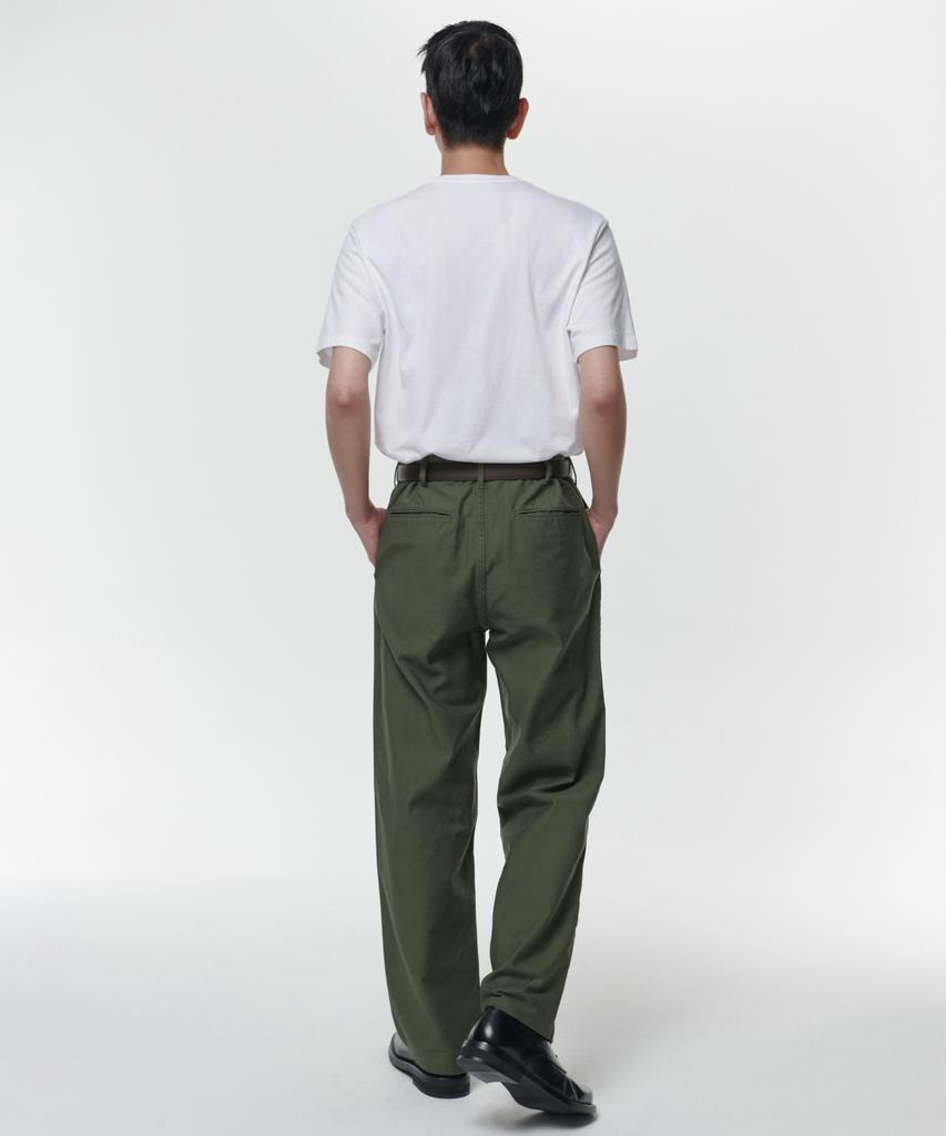 MUSINSA STANDARD Back Satin Officer Pants [Khaki]