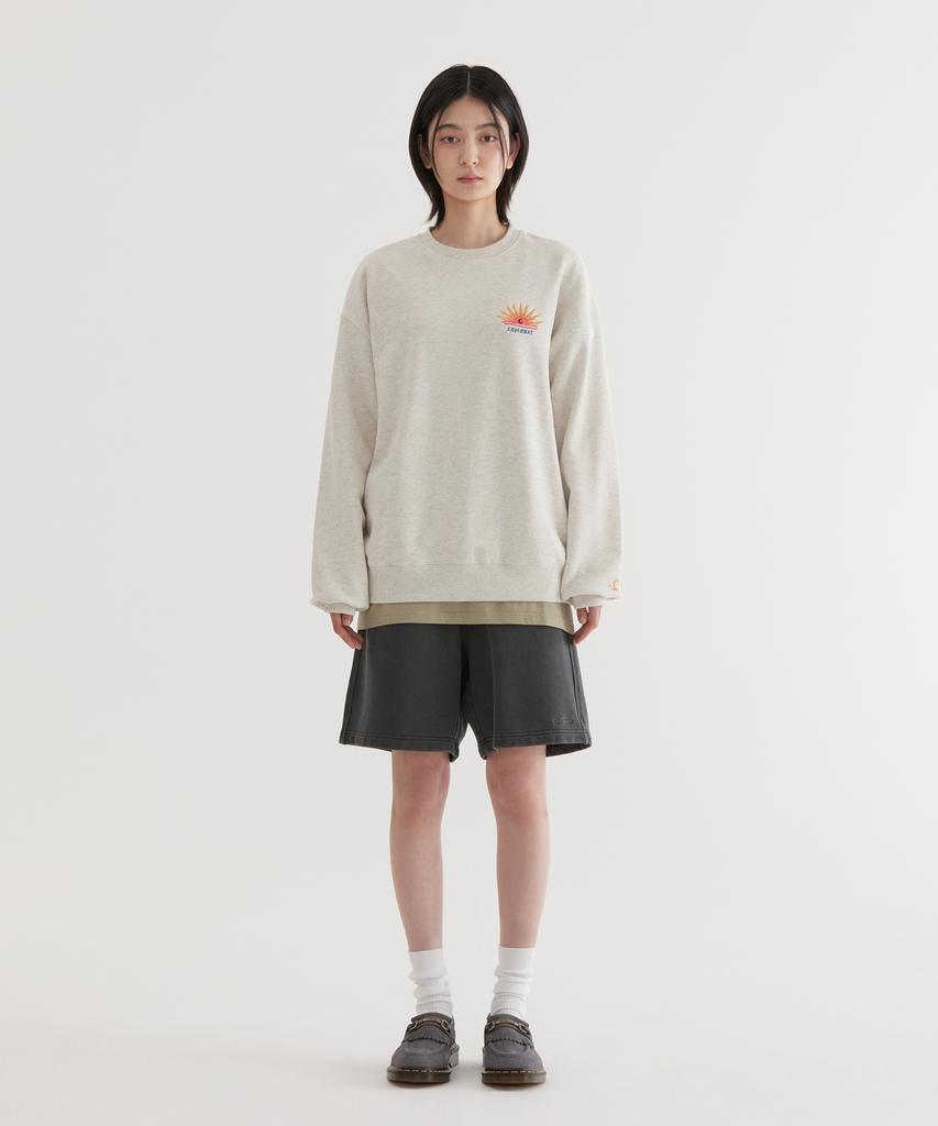 COVERNAT Sunset Graphic Sweatshirt Oatmeal
