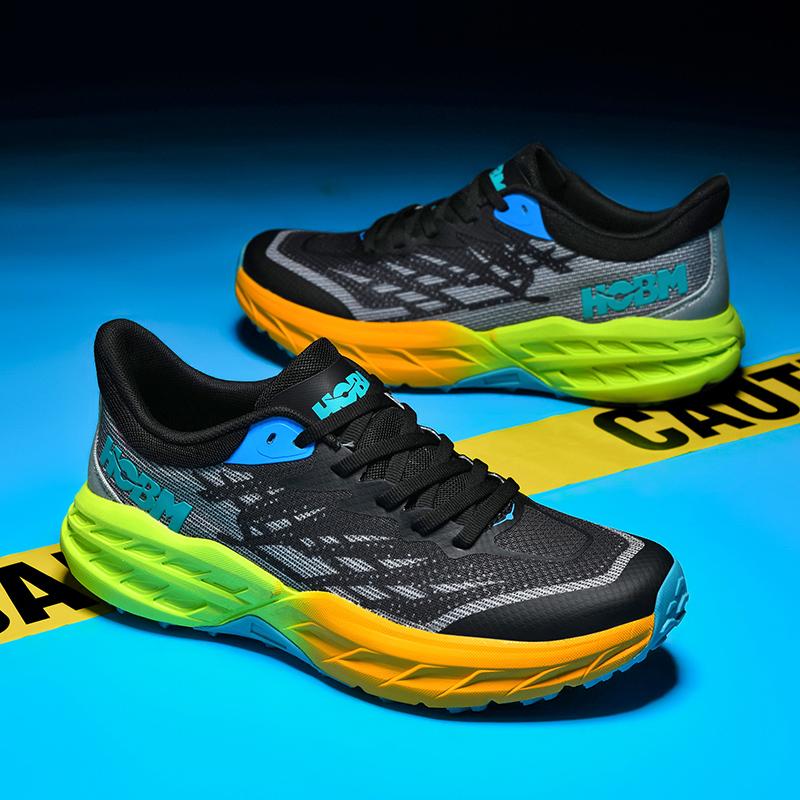 

Кроссовки для бега Carbon Plate Racing, мужские сетчатые дышащие повседневные туфли, спортивная обувь, студенческие амортизирующие кроссовки для бега 45 чёрный