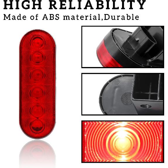SAUTVS 1PCS UTV Red LED Tail Light for Can Am Defender, Red Taillight Assembly for Can-Am Defender/MAX HD5 HD7 HD8 HD9 HD10 2016-2025 Accessories