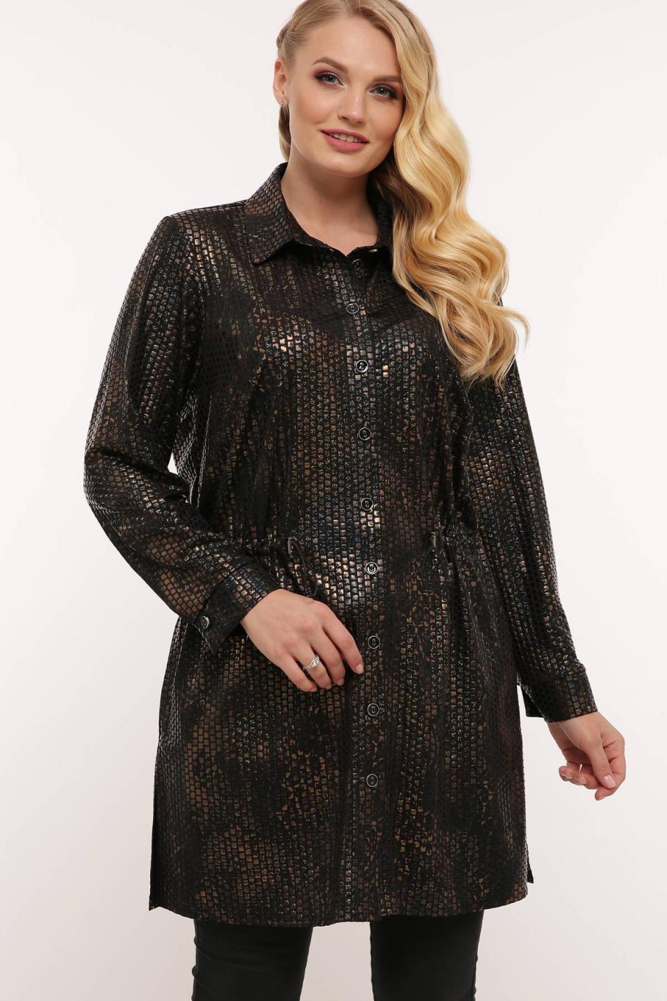 

Довга сорочка з куліскою (соти) Tatiana ДЕЙЗІ 5XL коричневий