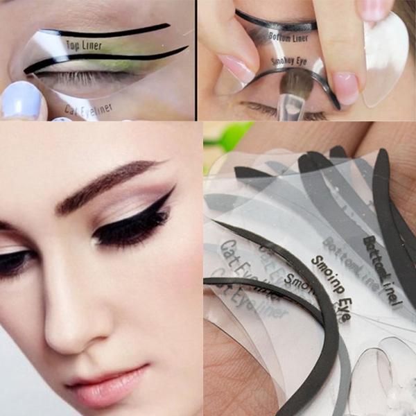 

6 шт. Котяча підводка для очей Smokey Eye Трафарет Моделі Shaper Шаблон Інструмент для макіяжу