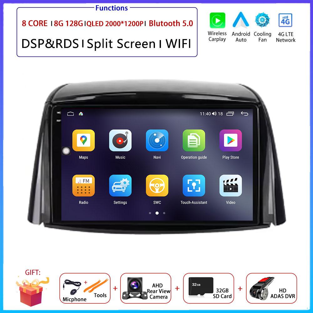 9 “ 4G Android OS Carplay Auto For Renault Koleos 2008 2009 2010 - 2016  Car Radio Navigation GPS Multimedia Video Player AMI