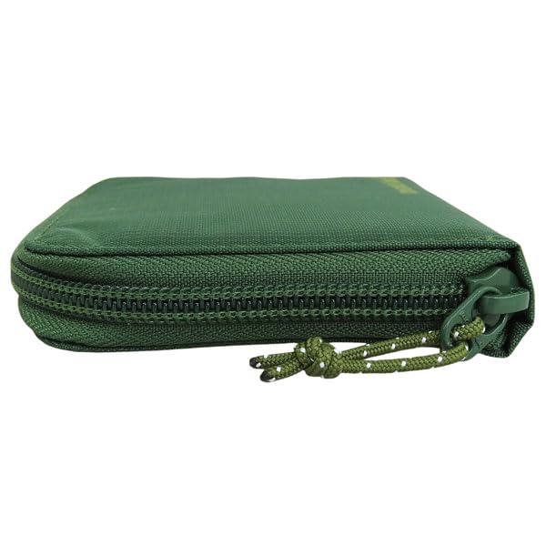 [Montbell] Men's and Women's Bi-fold Wallet, Compact Zip Wallet 1133372 (Green (GN))