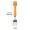304 Stainless Steel Children's Owl Cutlery Set – Knife, Fork, Spoon for Baby Feeding