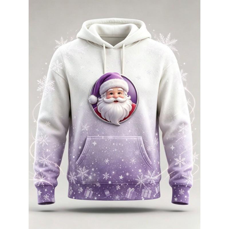 Christmas Hoodie 3D Print Loose Fit Long Sleeve Sweatshirt Men Women Youth Casual Winter Wear
