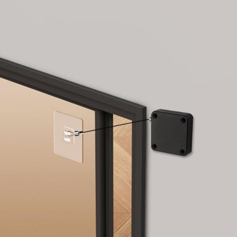 Automatic Sensor Door Closer Punch-Free Adjustable Surface Door Stopper Automatically Close Door Bracket Closer Home Improvement