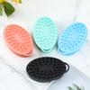 Yousheng Bath Brush 2 In 1 Design Massage Cleansing Brush for Body And Head Silicone Body Exfoliating Scrubber with Anti-Slip Handle