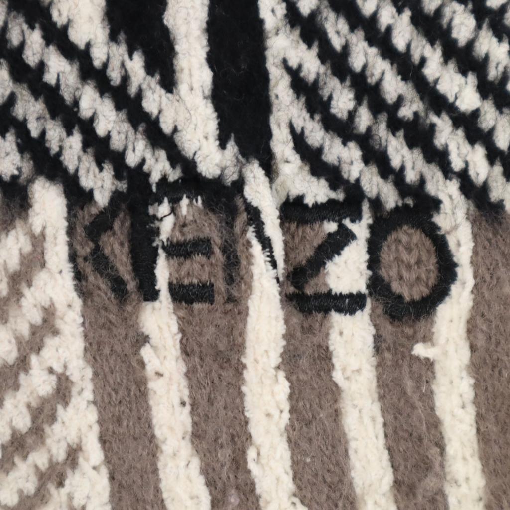 KENZO GOLF 90s Made In Japan Old Geometric Pattern Long Sleeve Sweater Women Used