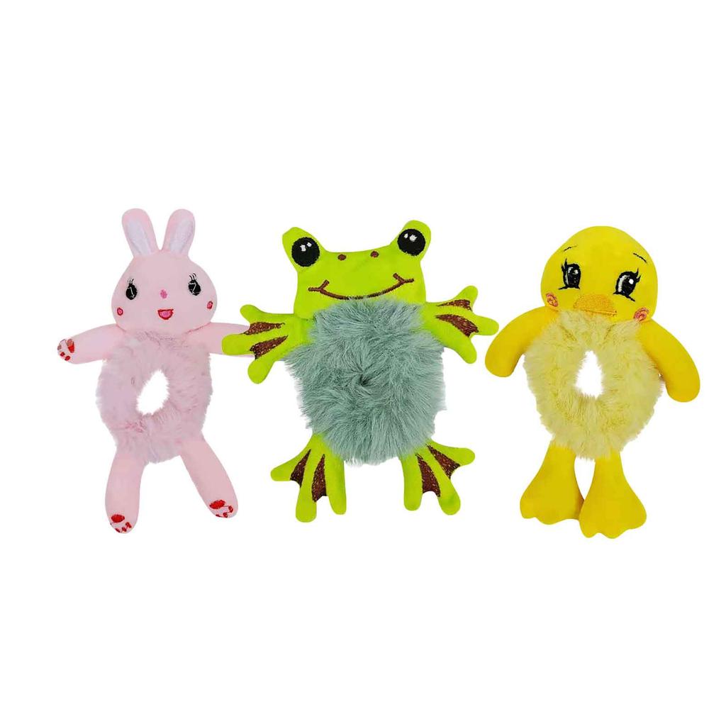 2025 Women's Fashion Plush Hair Tie Cute 3D Cartoon Tie Hair Headrope Horsetail Pouch