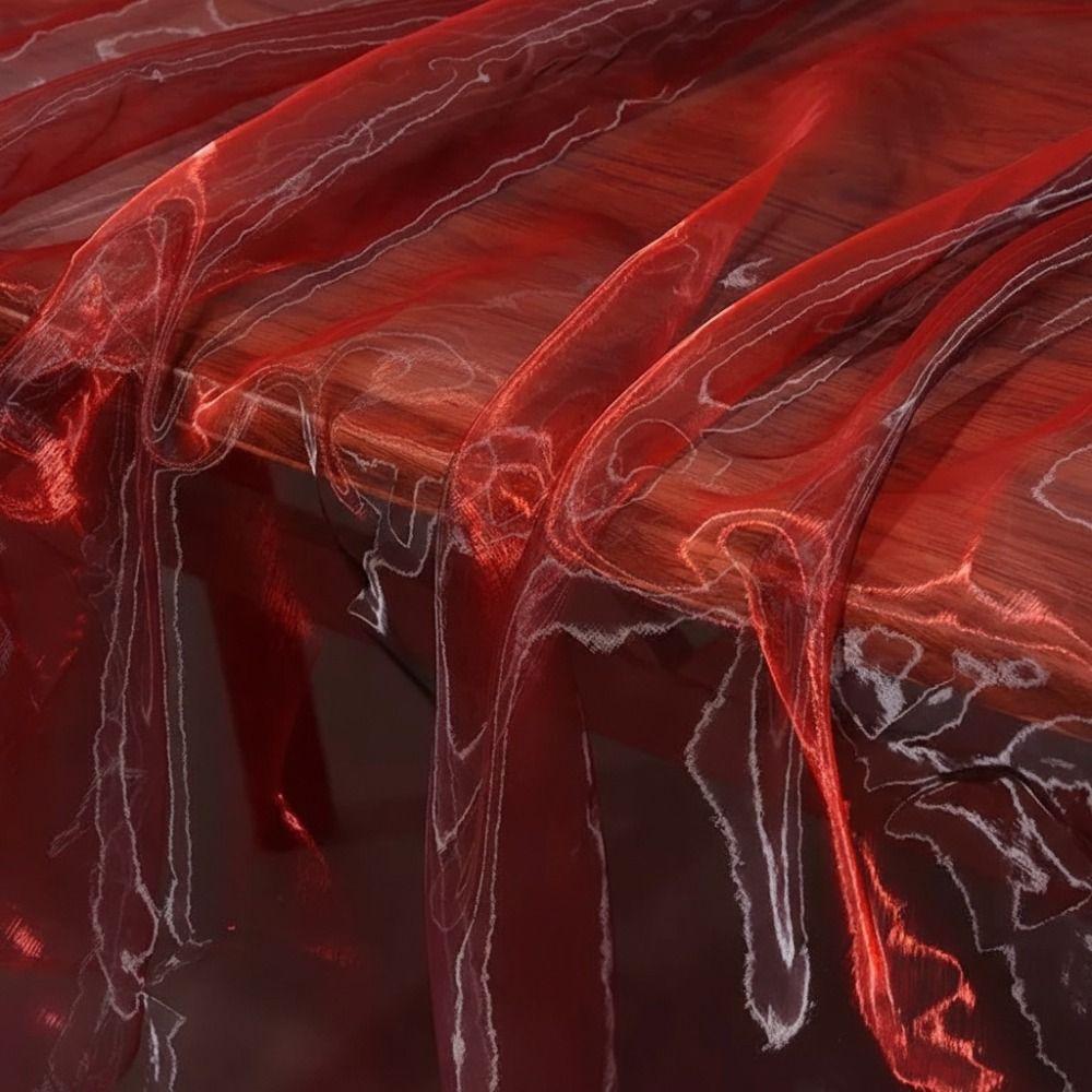 Nähbasteln 100x150cm Zweifarbiger Farbverlauf Stoff Bunter Leichter Gaze Stoff Durchsichtiger Dünner Organza-Netzstoff Brautkleid
