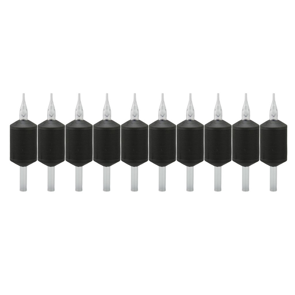 20pcs Tattoo Machine Handle 30mm 5RT Safe Silicone Supplies Tattoo Grip Hand Tube Black