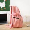5pcs Elementary School Five Piece Backpack High School Students Large Capacity Multi Pocket Multi Functional Backpack Solid Canvas Leisure Bag