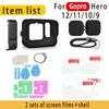 Storage Bag for Gopro Hero 13 12 11 10 Carrying Case Flip Battery Side Cover Screen Protectors Film for Go Pro Hero Accessories