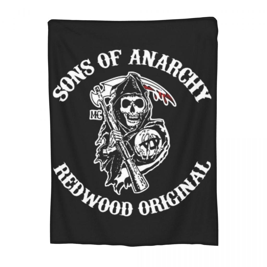 Deka SOA Sons Of Anarchy, flanelová lehká deka, přehoz na pohovku, ložní prádlo, kancelářské přehozy, přehoz na postel