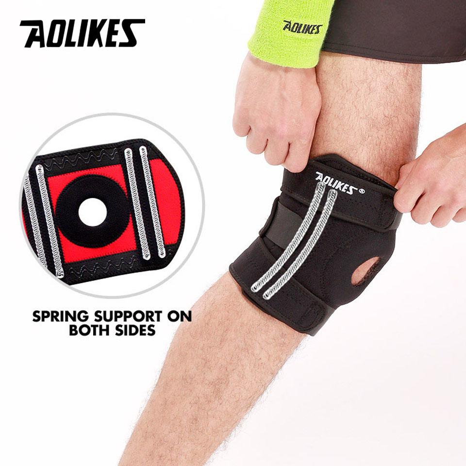 Aolikes Sports Knee Support Elastic Breathable Patella Brace for Running Gym Cycling Basketball Football Knee Pads