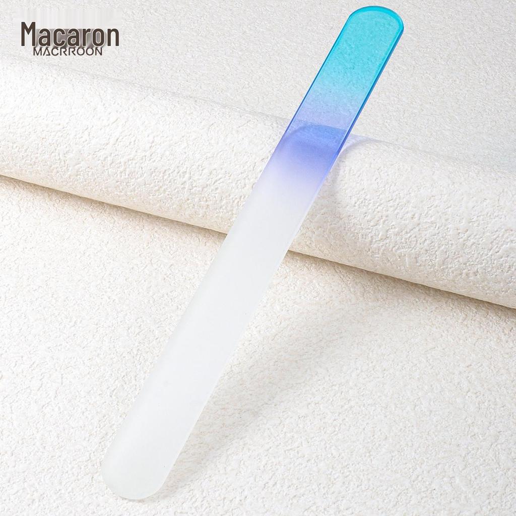 Lime à ongles et tampon double face en cristal bleu nano - Outil de manucure à grain fin