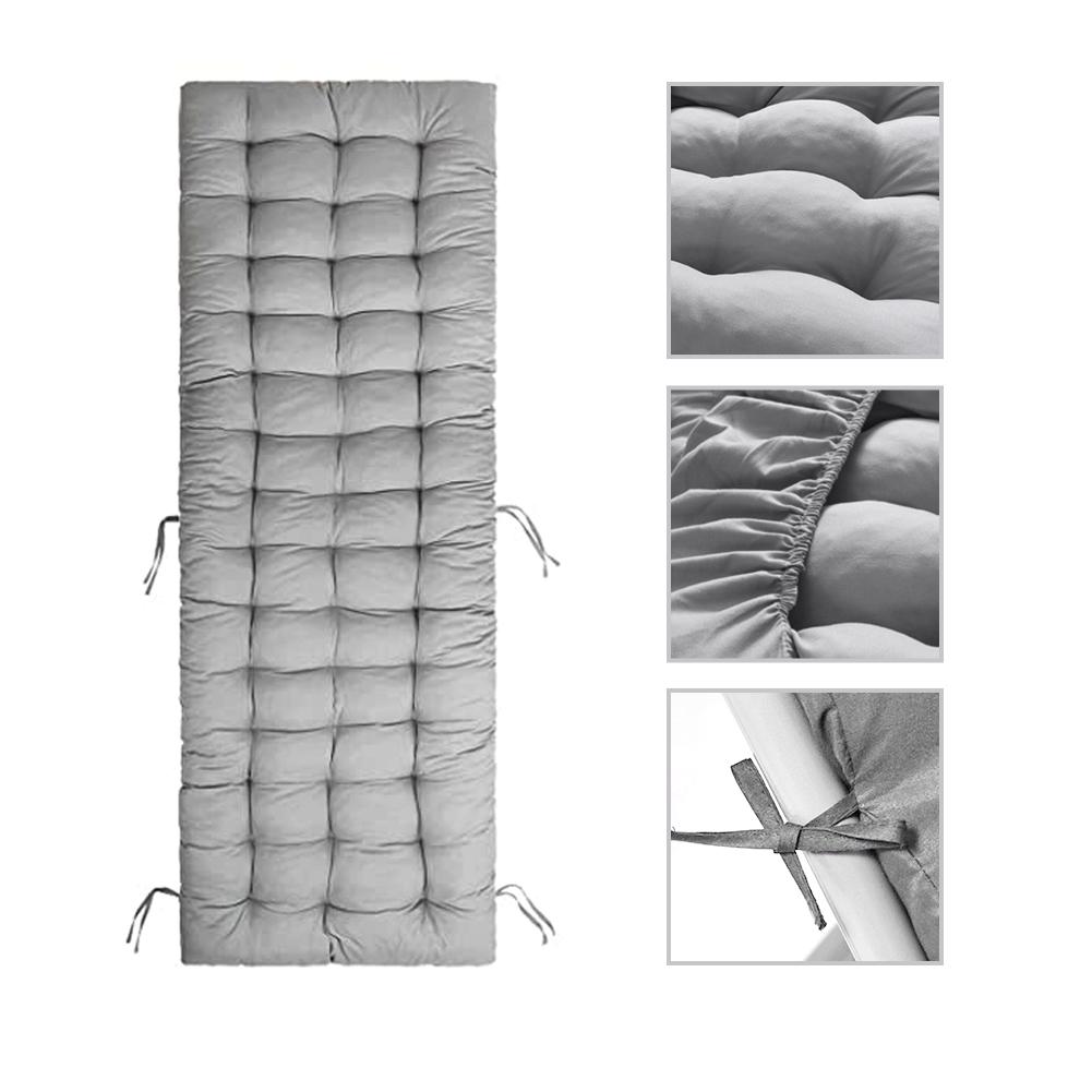 Indoor Outdoor Cushion Polyester Patio Chaise Lounge Cushions Sun Lounger Cushions Pad Lounge Chair Cushion for Travel Holiday