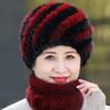 Mink Hat Winter Mink Hair, Mink Hat for Warm Grandma, Middle Aged and Old Lady, Mother's Hat
