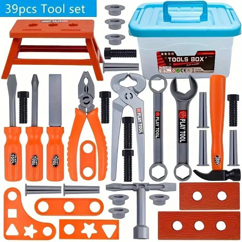 Tool Set Toy for Kids 39/42 PCS Pretend Play Toddler Construction Toy, Includes Toy Sets, Gift for 2 -13 Years Old Boys Girls
