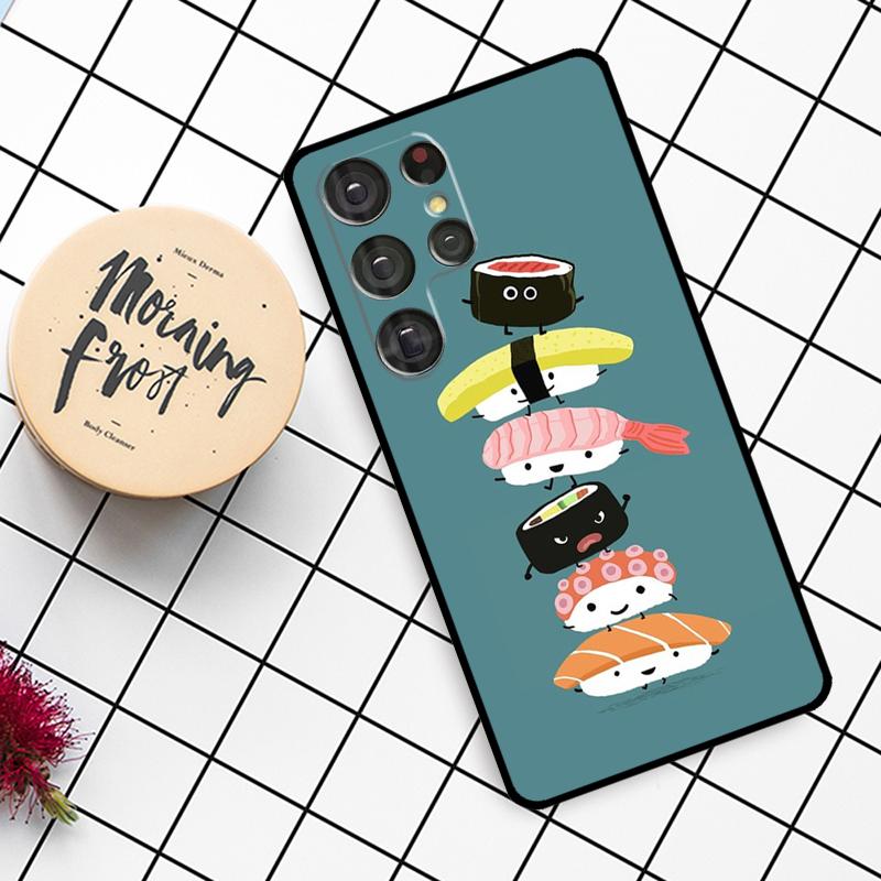 Sushi Food Case For Samsung Galaxy S24 FE S20 FE S21 S22 S23 S24 S25 Ultra S9 S10 S25 Plus Phone Cover