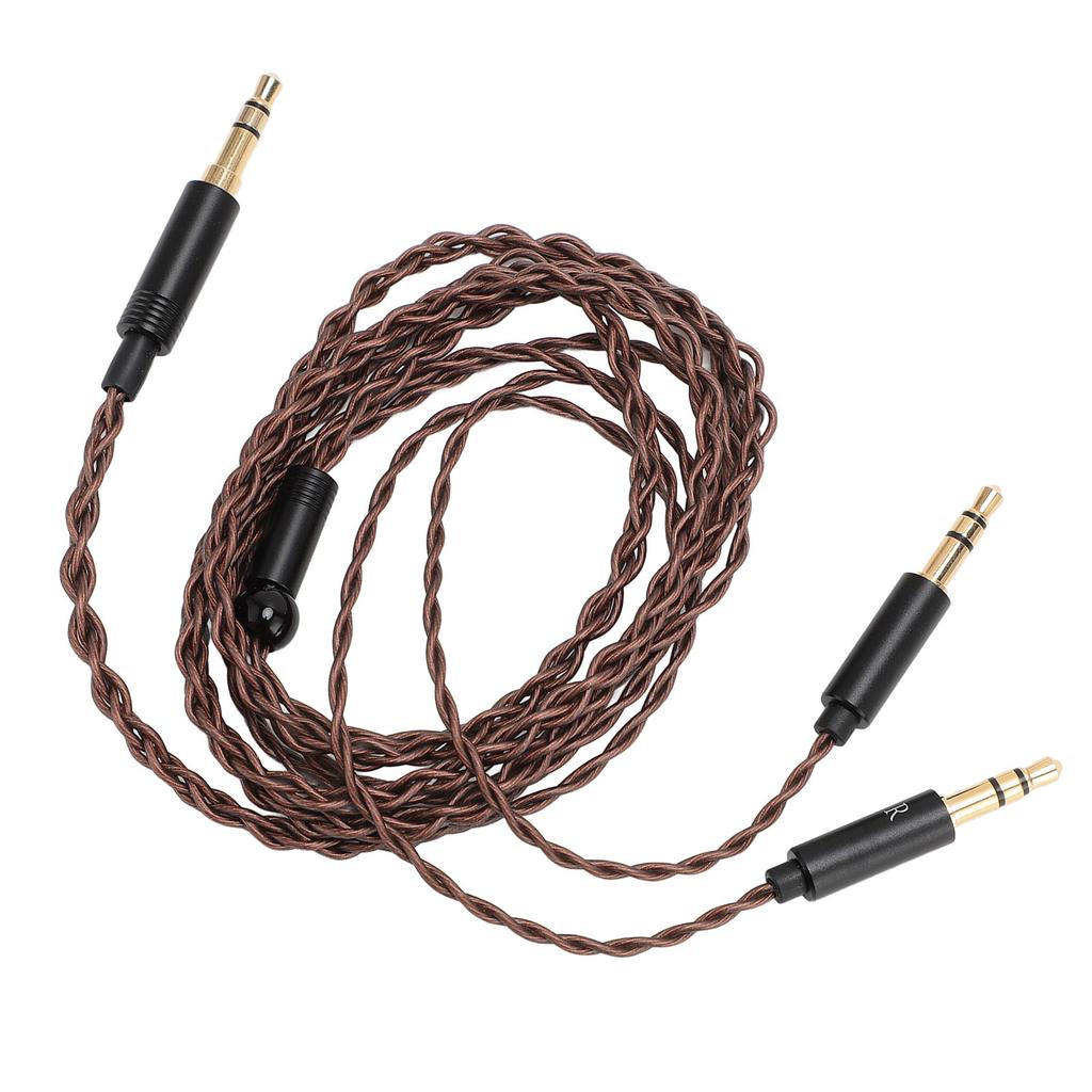 Headphone Replacement Cable 3.5mm to Dual 3.5mm Plug Earphone Cable for Beyerdynamic T1 II T5 for MDR Z7 for Sundara