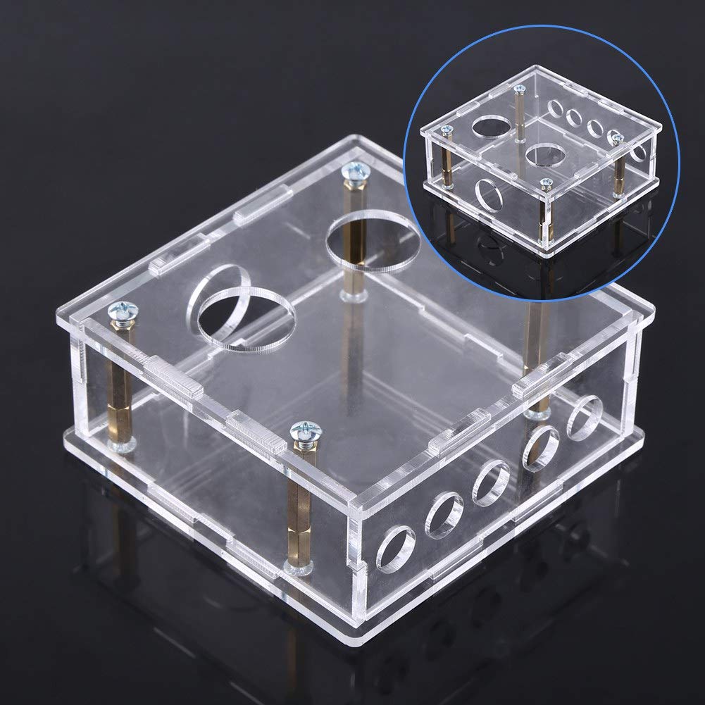 Oumefar 6J1 Acrylic Case Shell Electron Tube Valve Preamp Amplifier Board Housing Protective Tube Preamplifier Kit for 1 Channel Audio Component