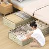 Dual Zipper Under Bed Storage Bag Clear Window Quilt Clothes Storage Bag  Dormitory