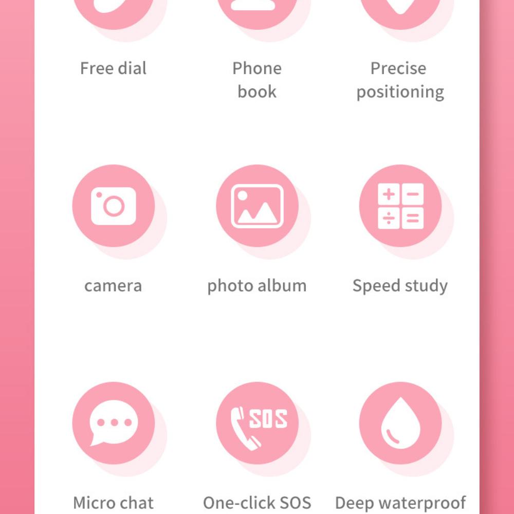 Children's Phone Watch Smart WIFI Positioning Waterproof Photo Weather Alarm Clock Multilingual