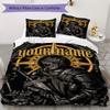 Custom Name Dark Souls Bedding,Quilt Set Quilt Cover Pillowcase Home Birthday Gift(1 * duvet cover + 2 * pillowcase, without core)_xia