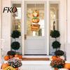 Pumpkin And Fruit Basket Decor Thanksgiving Pendant, Durable Wooden Fall Decoration, Autumn Harvest Wall Art Printed, Waterproof for Home