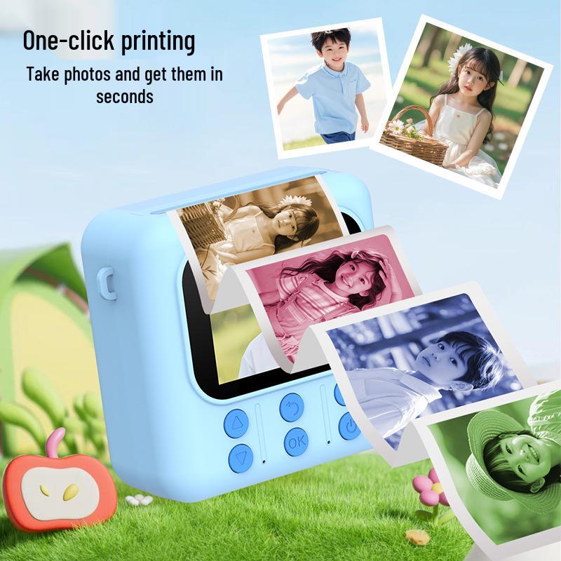 Kids Dual Camera: Cute Mini HD Instant Camera with Thermal Printer (Model M07)