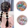 Colorful Extra Firm Woven Hair Rings Flexible Stretch Ponytail Accessories for Exercise Routines Daily Use