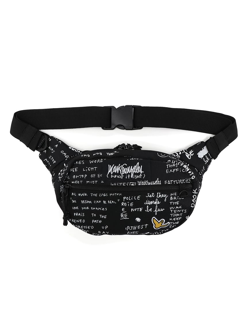 

it ART BY MARK GONZALES Waist Shoulder Bag BOX Logo Pattern x Black (What isNt) Men s Women s (Black All-Over Logo)