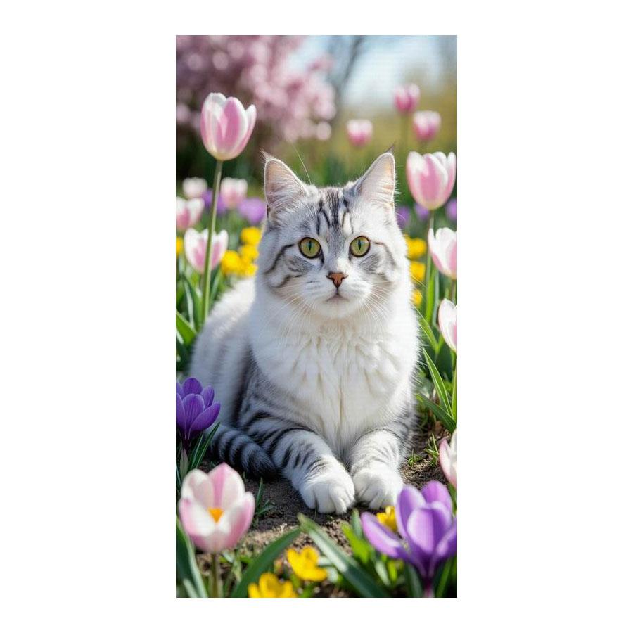 Cat Flower Arge Size Diamond Painting New Collection 2026 Animals Diy Full Square Round Drill Rhinestone Embroidery Mosaic Cross Stitch Kits