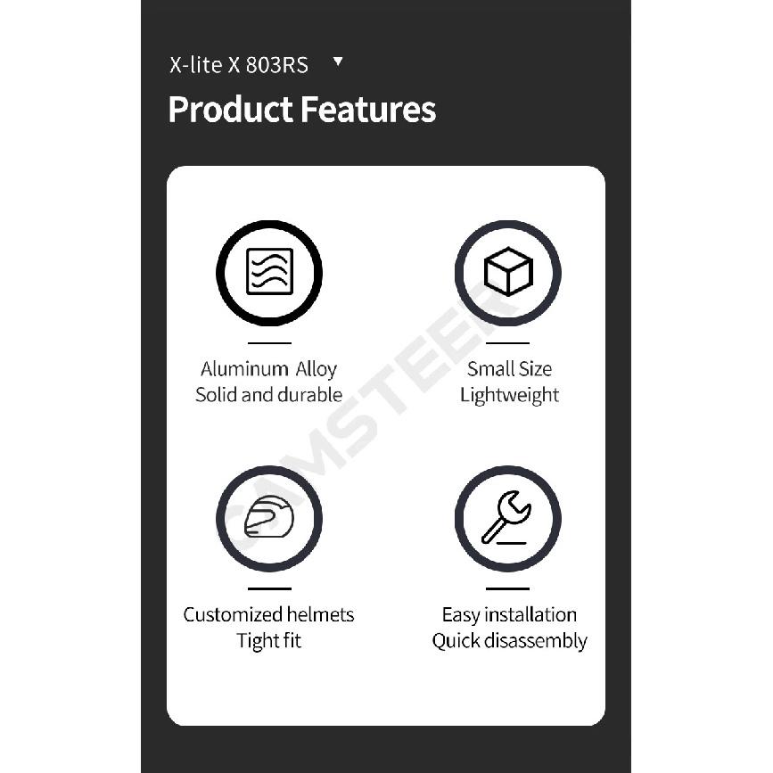 Für Nolan X-lite X803rs Helm Benutzerdefinierte Aluminium-Kinnbefestigung für GoPro Hero12 11 10 DJI Action 5pro 4 3 Insta360 X4 Ace pro Kamera
