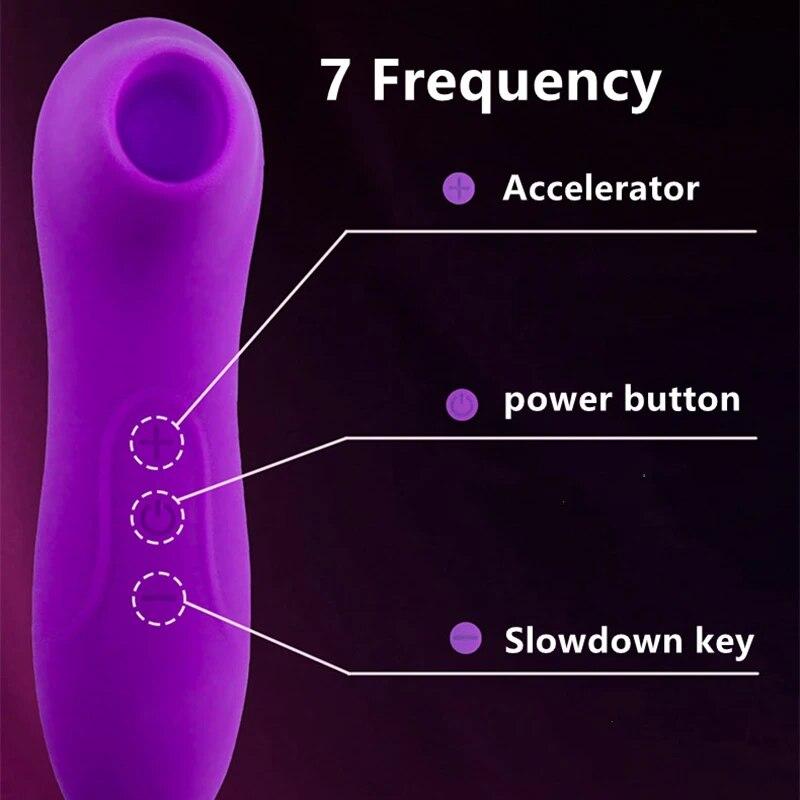 Clitoral Sucking G Spot Dildo Vibrator With 7 Powerful Modes Clit Sucker Rechargeable Clitoris Stimulator Sex Toys For Couples