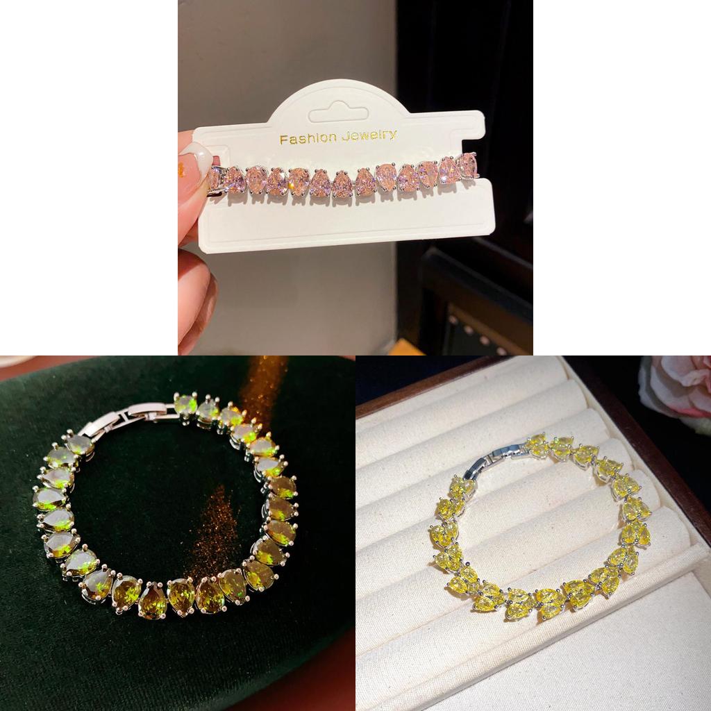 Heart Shaped Double Layer Zircon Crystal Bracelet For Women With Elegant Design And Gift Use