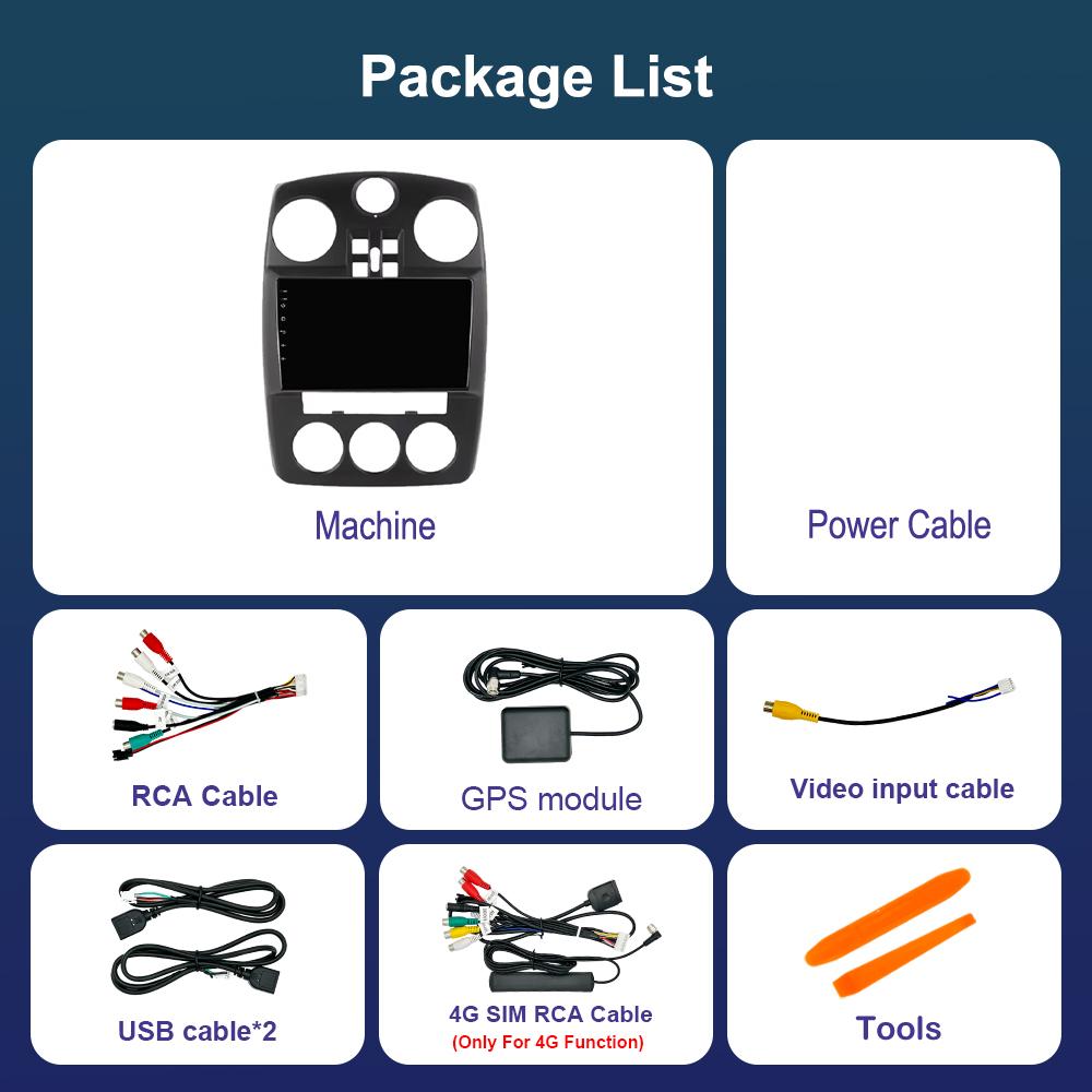 Android 14 Car Radio Multimedia Player for Chrysler PT Cruiser 2007 - 2009 WiFi GPS Navigation DSP Stereo Split Screen Head Unit